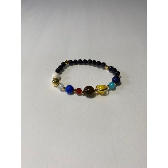 Universe Galaxy the Eight Planets Bracelet-Solar System Natural Stone Bead Brace - Picture 2 of 6